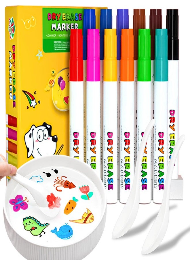 SAYEEC Magical Water Drawing Pens Set, 12 Colors Magical Floating Ink Pen with 2 Spoons, Dry Erase Whiteboard Markers, Magic Colored Water Painting Pens, Ideal Gifts for Adults - Image 1
